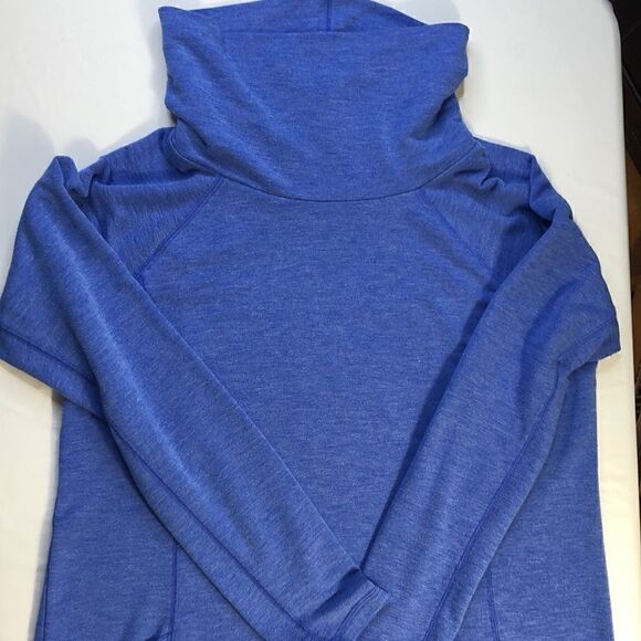 HP! TEK GEAR DRYTEK Long Sleeve Pullover High-Neck Tara Blue Athletic Top Shirt - Picture 4 of 8